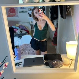 white fox corset top